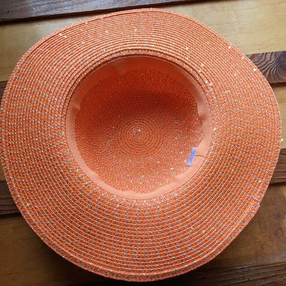Orange sequin sun hat - Picture 3 of 3